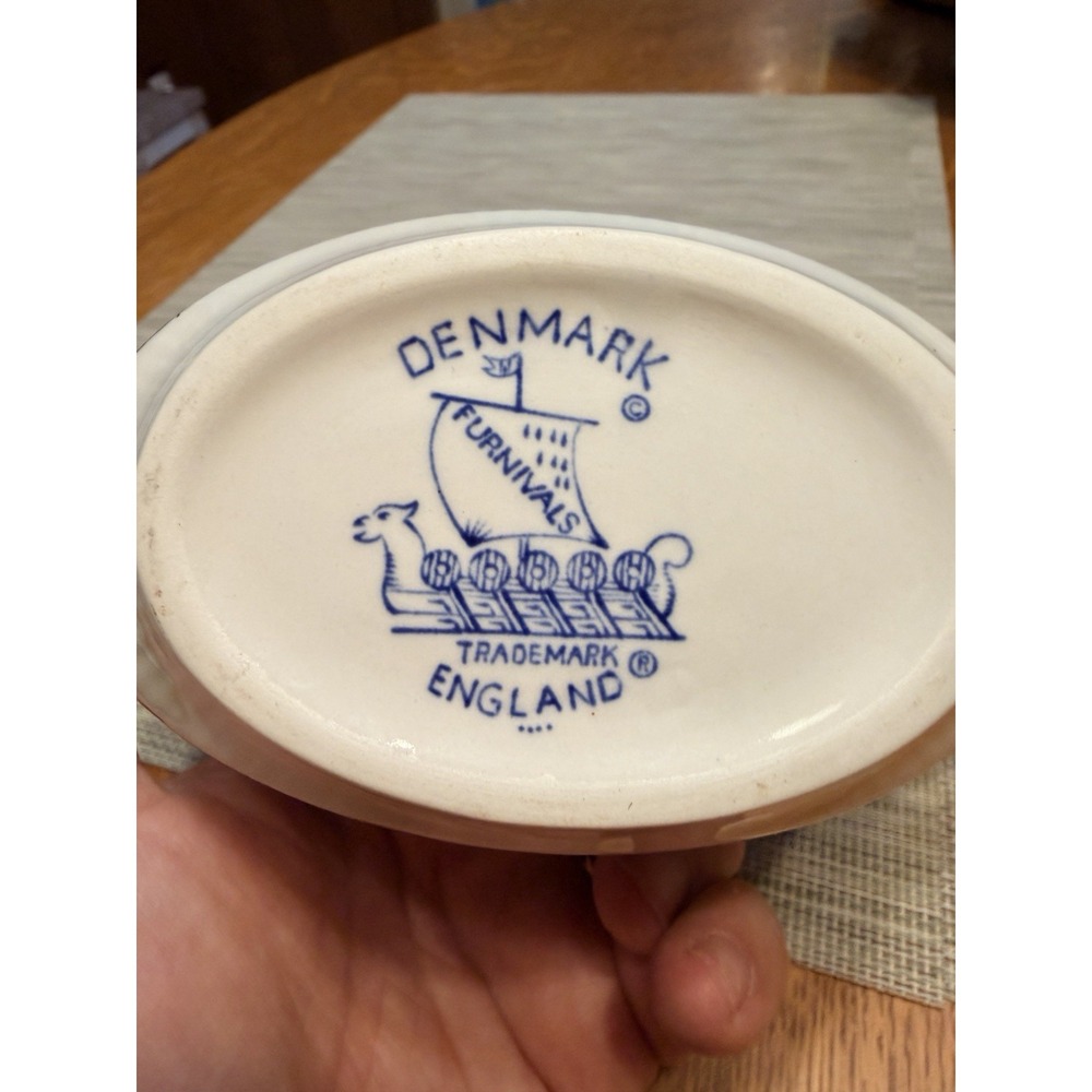 Furnivals Denmark Blue/White Gravy Boat Made in England Wonderful Condition - Picture 5 of 5
